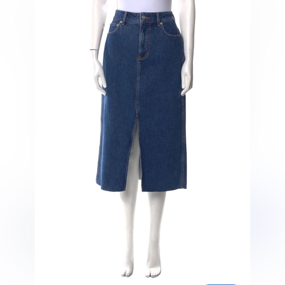 SANFRANCISCO Denim Jean Dark Blue Wash Midi Skirt Women’s size 33” BRAND NEW